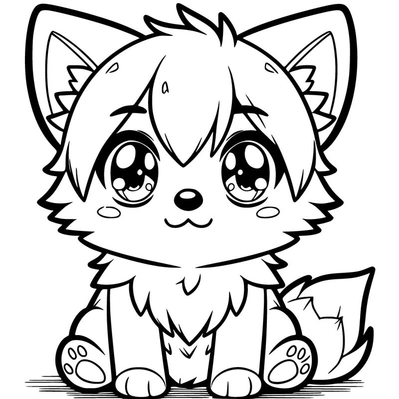 cute anime corgi