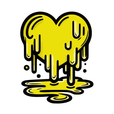 paint dripping from a heart