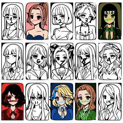 girls that look diffrent anime