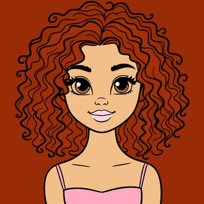 woman with curly hair