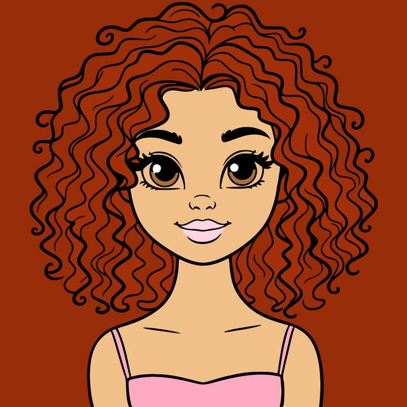 woman with curly hair