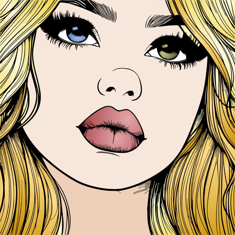 really realistic girl with lips