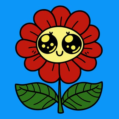 flower with eyes