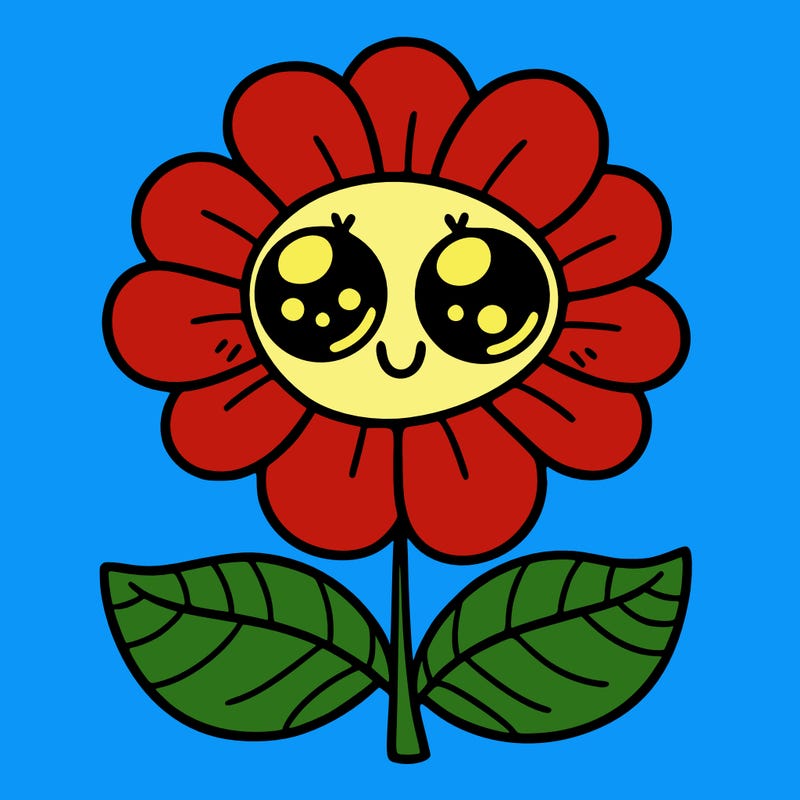 flower with eyes