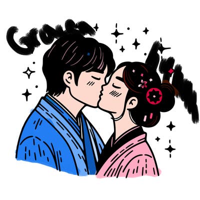 kissing