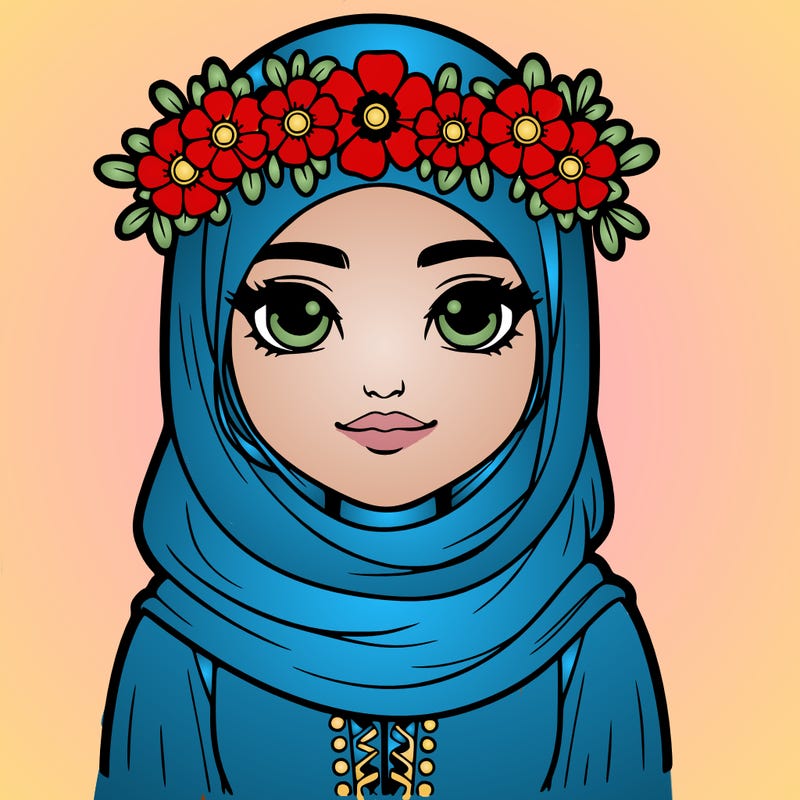 realistic girl with flower crown