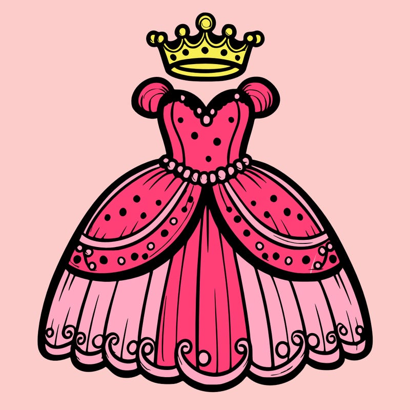 gown with tiara