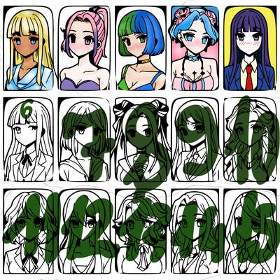 girls that look diffrent anime