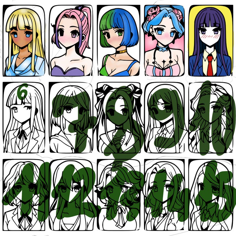 girls that look diffrent anime