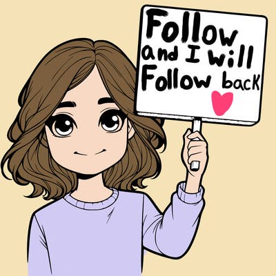 realistic girl holding up a sign