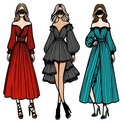 fashion models dresses