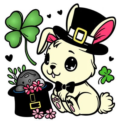 st. patrick's day, bunny.