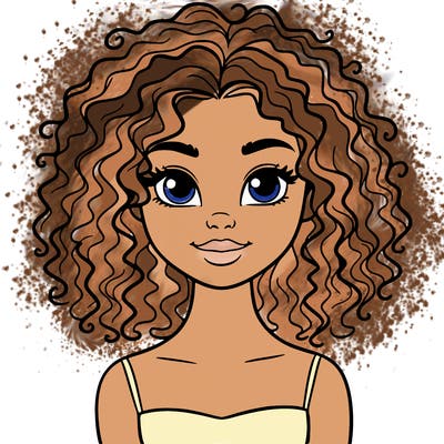 woman with curly hair