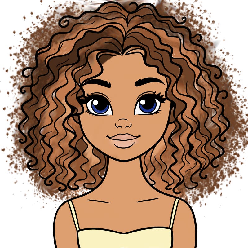 woman with curly hair