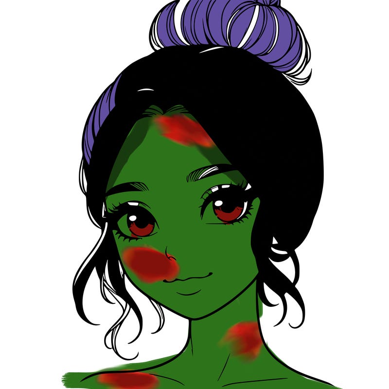 realistic pretty girl with hair in bun