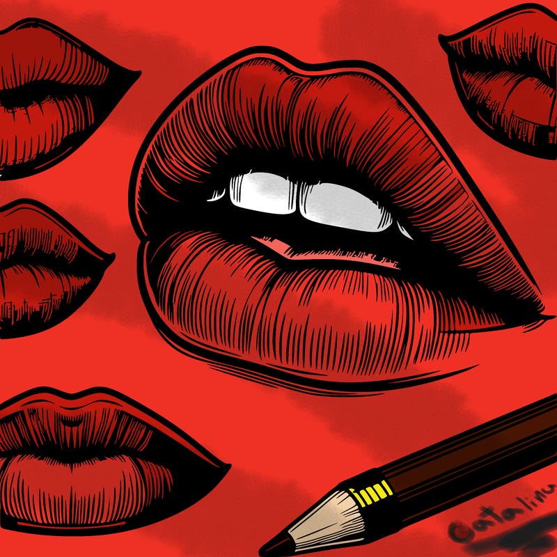realistic  lips