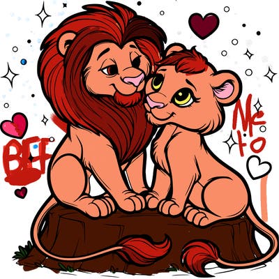 lion and lioness inlove