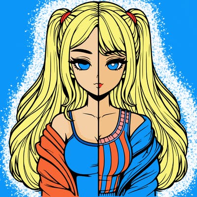 realistic girl split