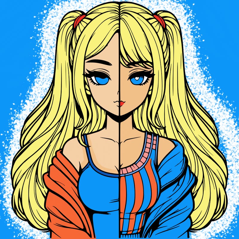 realistic girl split