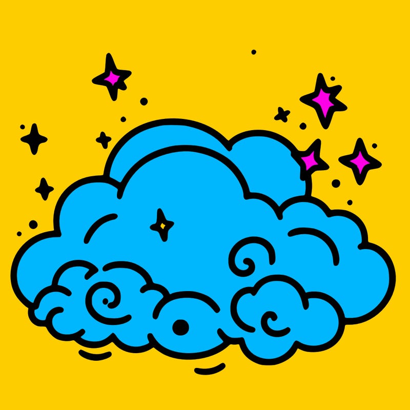 pink starry cloud sky