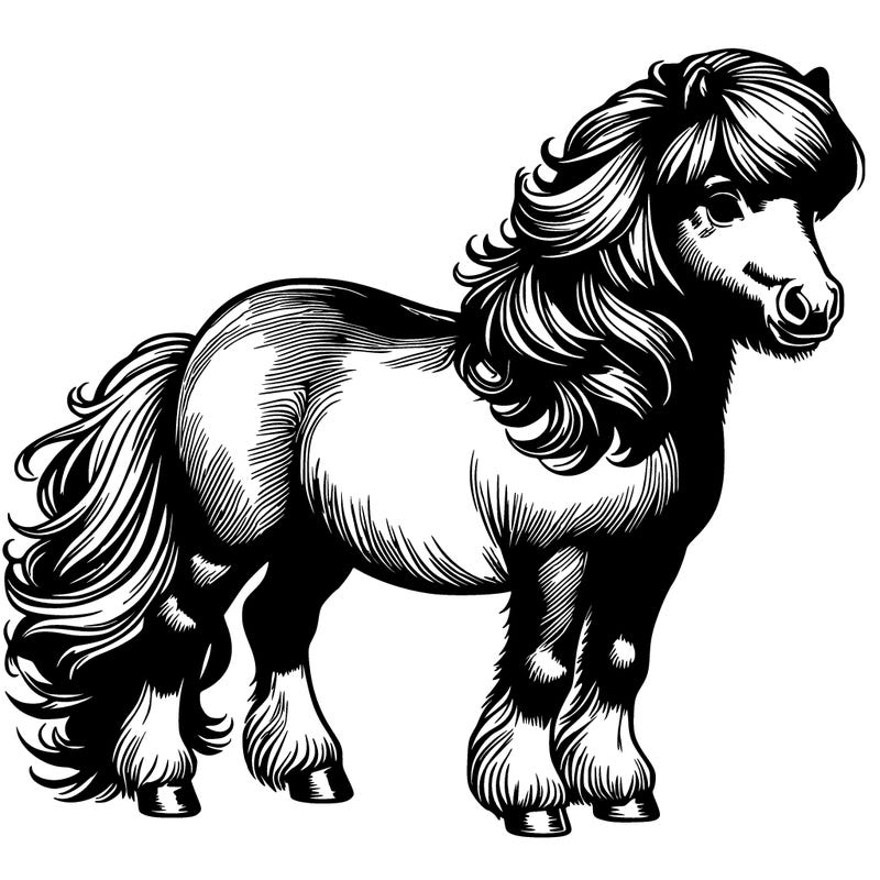 realistic shetland pony