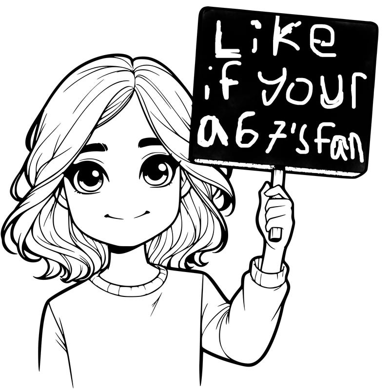 realistic girl holding up a sign