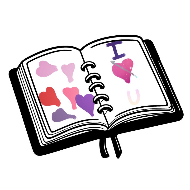 open note book blank