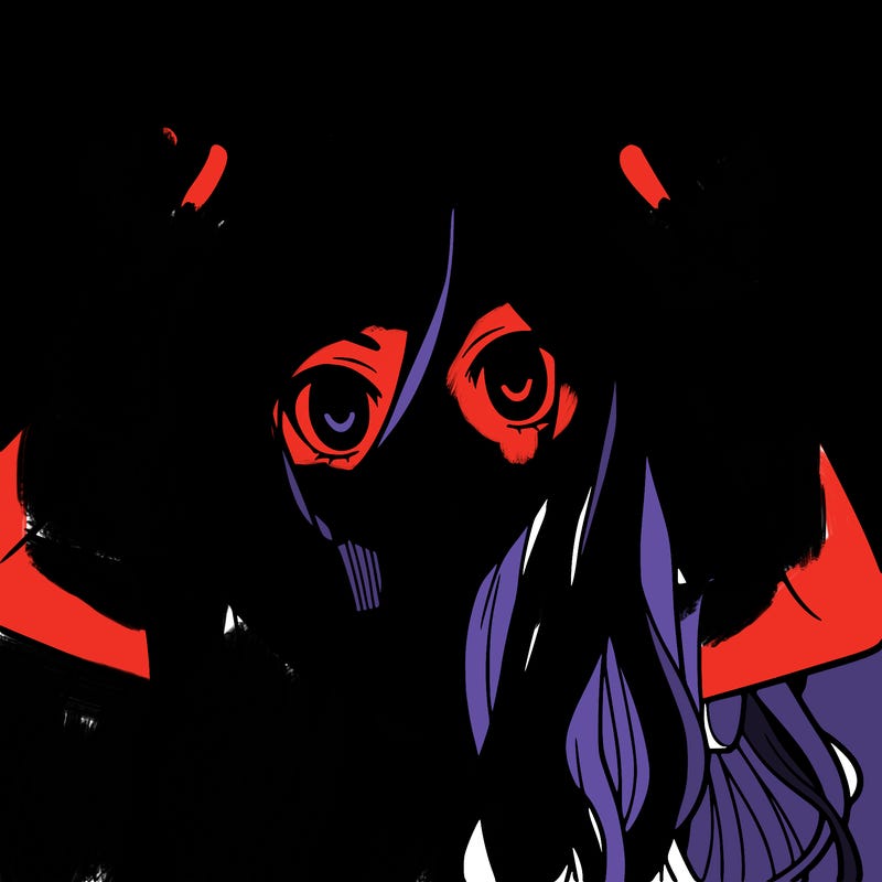 long haired girl with fingerless gloves