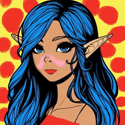 elf girl realistic dark fantasy