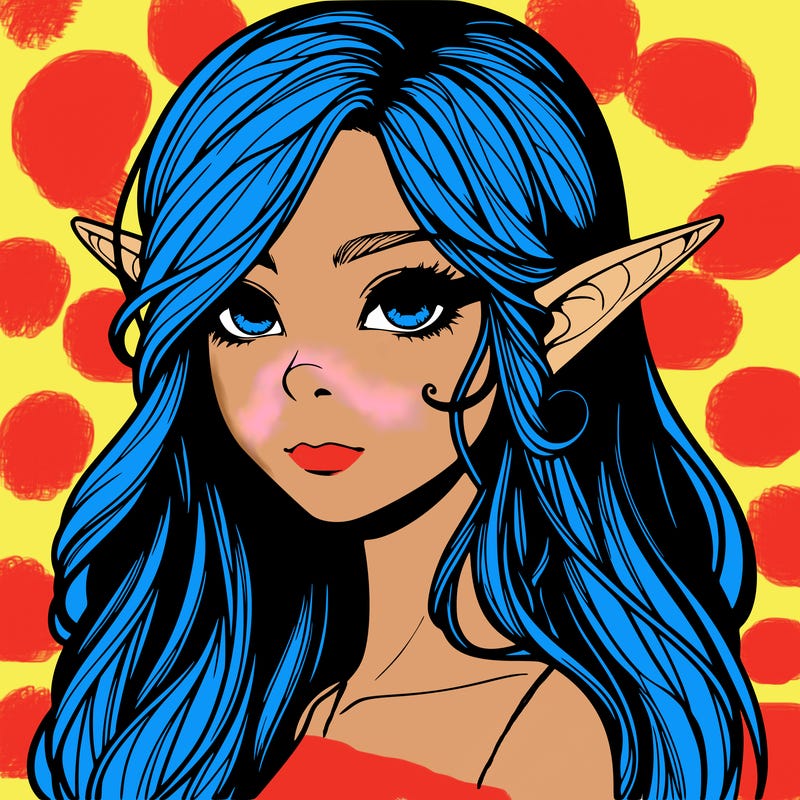 elf girl realistic dark fantasy