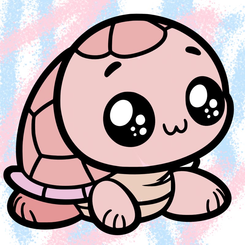 cute little animated turtle