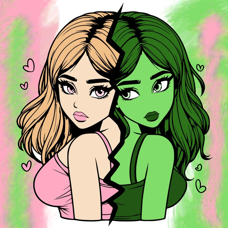 realistic girl split