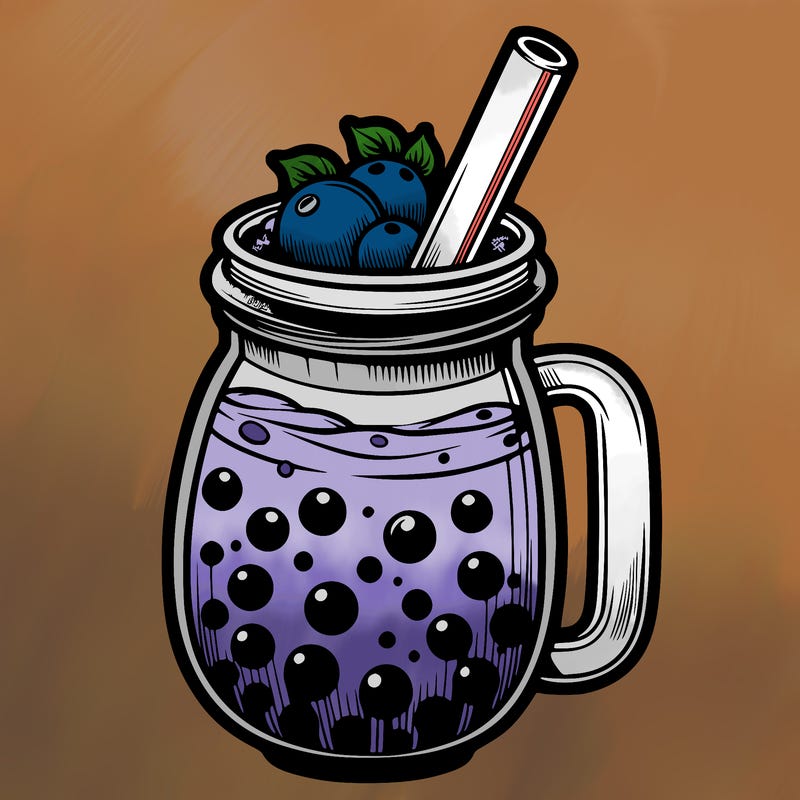 boba tea big realistic