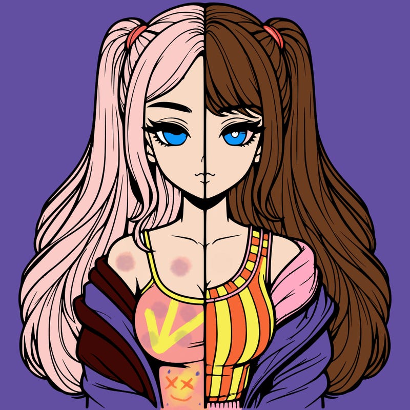 realistic girl split