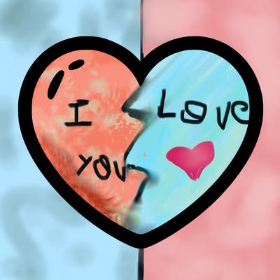 a blank heart