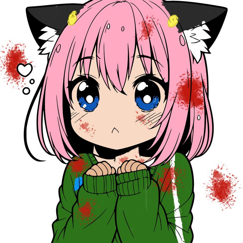 shy anime catgirl