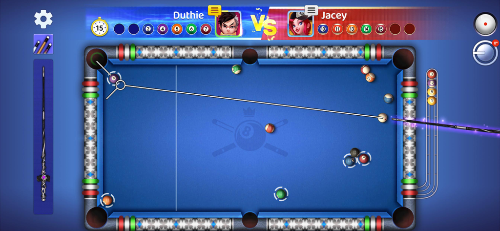 Billiard Legend - Ball Games - Competitive 1v1 online pool match in Billiard Legend with aiming guide and custom cue
