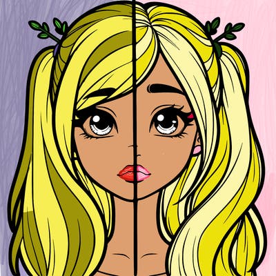 realistic girl split