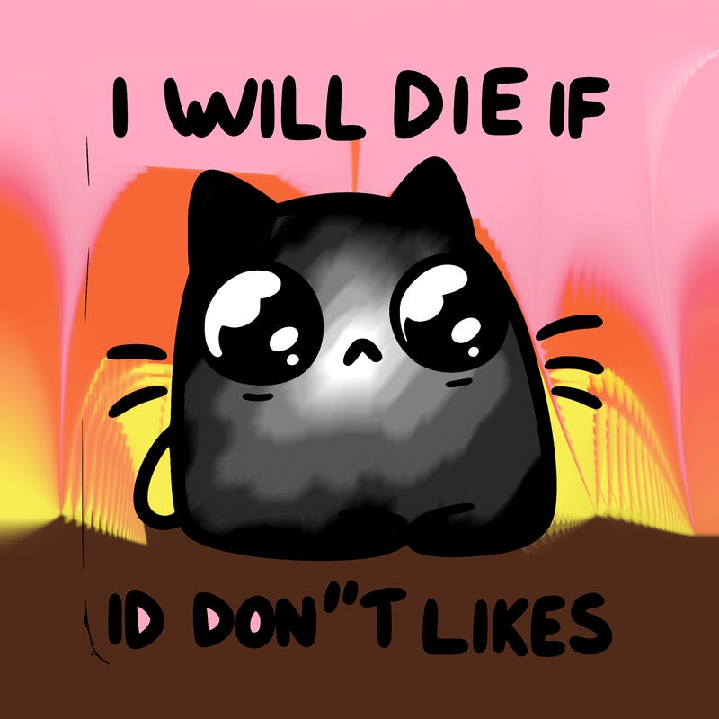 a cat that will die if we don’t get 10 likes