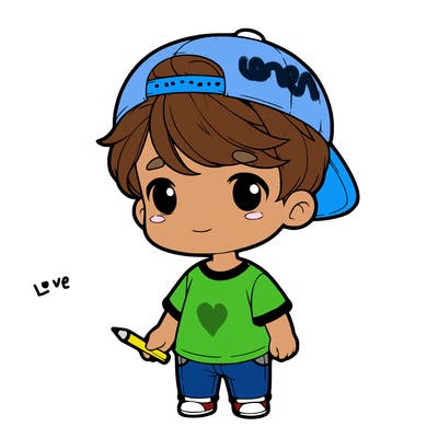 realistic cute boy