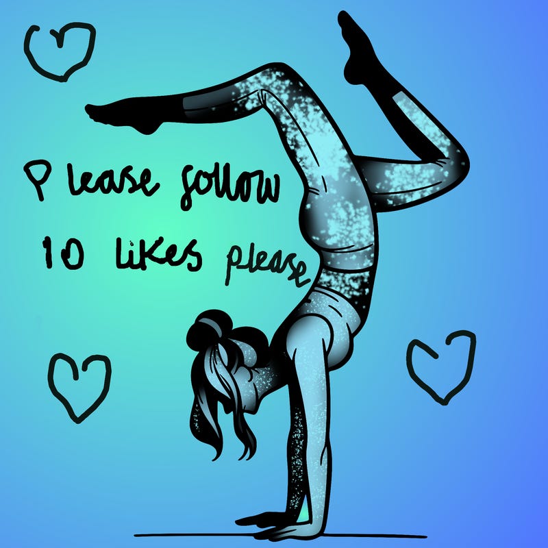 a woman doing a handstand