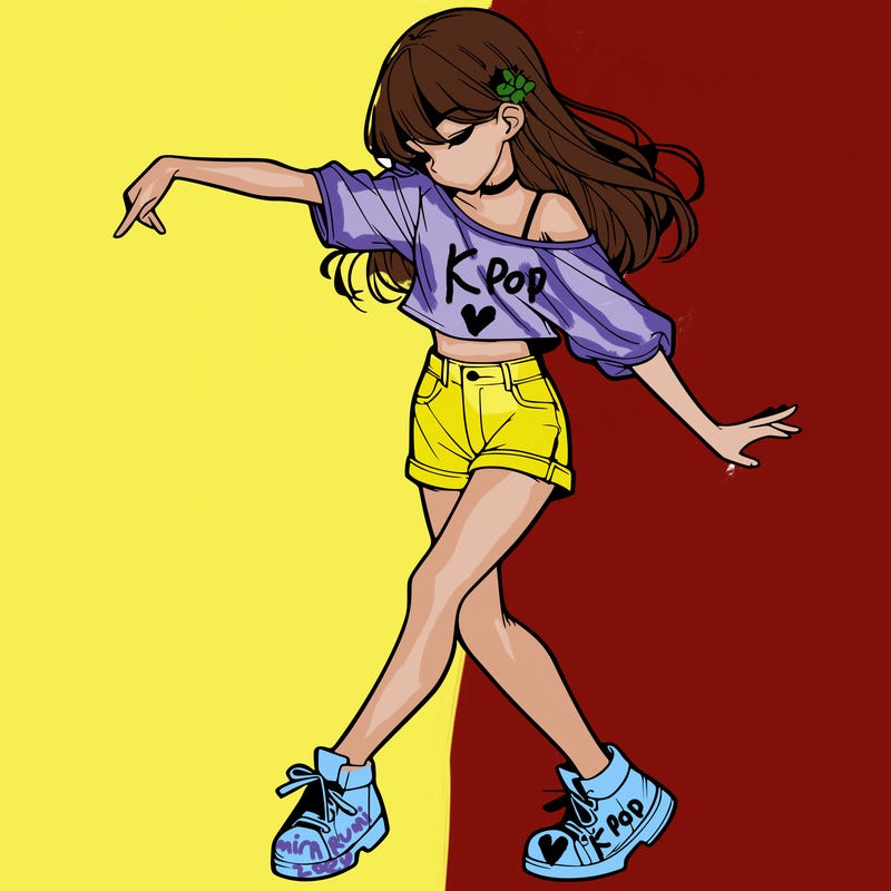 realistic girl danceing