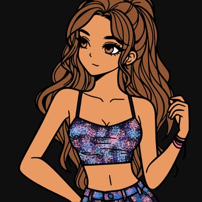 girl in crop top