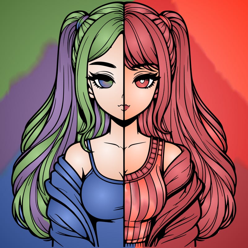 realistic girl split