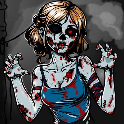 realistic zombie girl