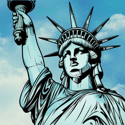 realistic statue of liberty
