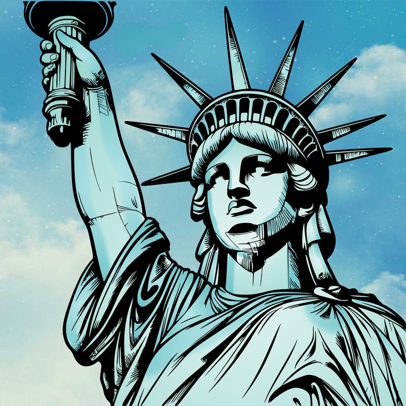 realistic statue of liberty