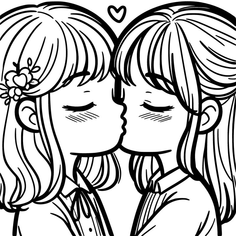 a girl kissing a girl