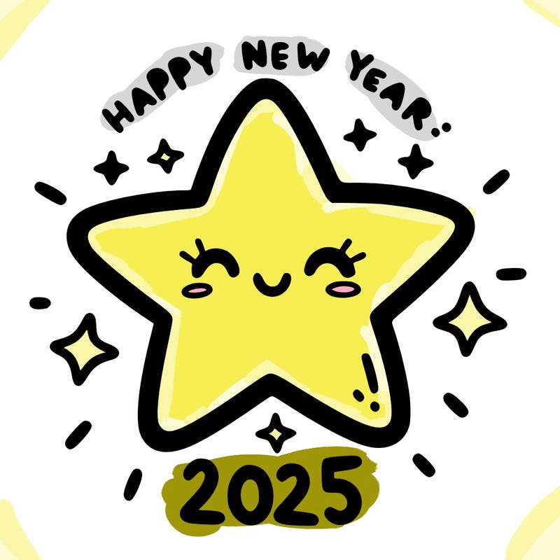 happy new year 2025 star wish