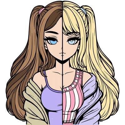 realistic girl split